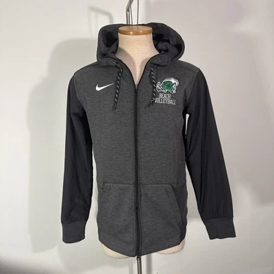Nike Dri Fit Tulane Verde Onda Playa Voleibol Cremallera Completa Sudadera con Capucha Chaqueta Talla S Foto 1 de 4