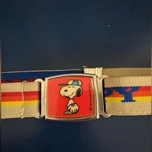 Vintage 50er Jahre Snoopy Gürtel mit mehrfarbigem Design passt 24”-46” - Bild 1 von 3