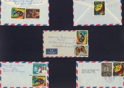 PANAMA 1960s LOT OF 5 COVERS FAUNA ART BUTTERFLIES SPORTS - Image 1 of 2