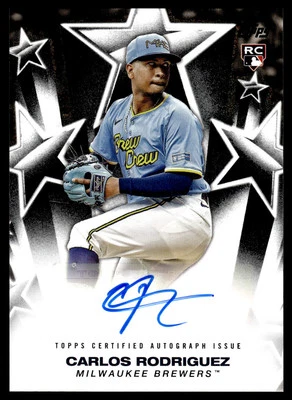 2025 TOPPS SERIES 1 CARLOS RODRIGUEZ BASEBALL STARS AUTO RC #BSA-CR - Image 1 of 2