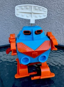ROBOT spaziale sovietico URSS vintage anni 80 avvolgibile giocattolo scatola originale - Foto 1 di 10