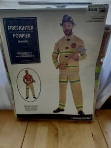 Firefighter Costume With Pants, Jacket, Suspenders Halloween Adult XL 44-46 NWT - Picture 1 of 10