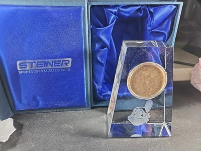 Cleveland Indians SUCIEDAD USADA EN JUEGOS en pisapapeles de cristal - Steiner Sports certificado de autenticidad Foto 1 de 4