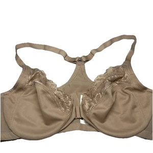 36B 36 B Minimizer Front Closure Racerback Unlined Beige Bra - Picture 1 of 7
