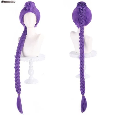 Взрослый женский парик для охотников на демонов K-pop с длинной фиолетовой фантазийной косой полный парик - Изображение 1 из 4