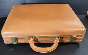 Bellissima custodia in pelle di vacchetta grana superiore marrone vintage 18"X14"X6" - Foto 1 di 12