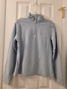 NORTH FACE LT AZUL POLARTEC 1/4 CREMALLERA CUELLO TOP/CAMISA MUJER TALLA MED USADO EN EXCELENTE ESTADO - Imagen 1 de 4