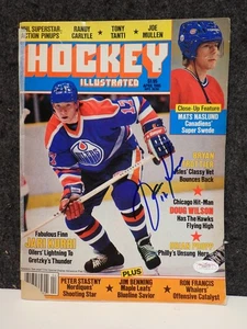 1986 HOCKEY Jari Kurri Edmonton Oilers Autographed MAGAZINE JSA COA D08177 - Picture 1 of 5