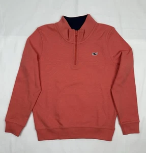 Boys Vineyard Vines 1/4Zip Sweatshirt-Size 4-Coral/Pima Cotton-Factory Overstock - Picture 1 of 3