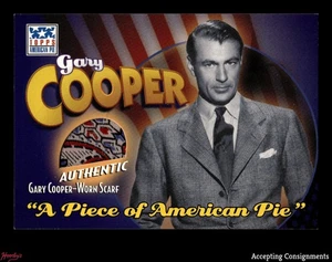 2002 Topps American Pie Piece of American Pie #GC Gary Cooper SCARF RELIC - Picture 1 of 2