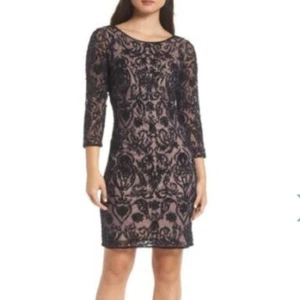 New Pisarro Nights Embroidered Cocktail mesh Dress sz 10P boho - Bild 1 von 8