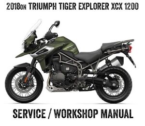 2018-2023 Triumph Tiger 1200 XC XCX Workshop Repair Service Manual PDF on CD