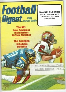 1984 Football Digest magazine Annual Guide NFL Rosters, College Schedules stats - Picture 1 of 1