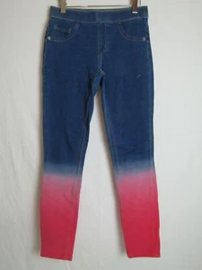 JUSTICE GIRLS MID RISE LEGGINGS OMBRE  PINK SZ 12 EUCT DH2079 - Picture 1 of 3