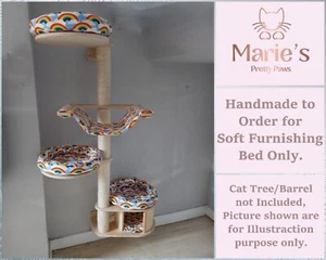 RAINBOW CLOUDS Cat Bed Replacement Set for Natural Paradise Wall Scratching Tree - Picture 1 of 18