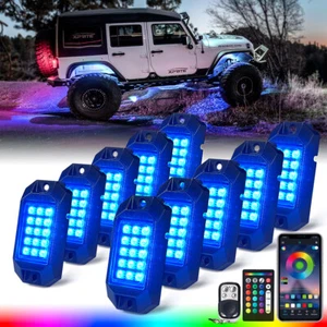 Kit de luces de neón inferiores RGB LED de 10 piezas Bluetooth APP control remoto ATV UTV - Imagen 1 de 7