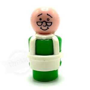 Vintage 1974 Fisher Price SESAME STREET #938 MR HOOPER Green Man Figur - Bild 1 von 6