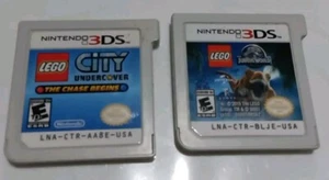 Nintendo 3DS Lego Game Lot 2: Jurassic World &City Undercover Games Only Tested - Picture 1 of 2