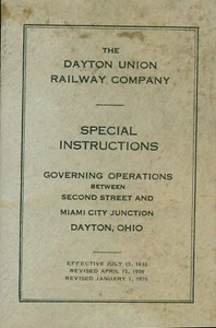 1976 Dayton Union Railway Co. Special Instructions Operations Booklet OH Train - Picture 1 of 4