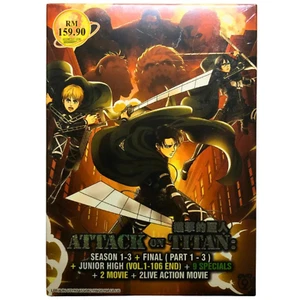 DVD Attack On Titan Season 1-4 (VOL.1-106 End) Complete Box Set Eng Dub All Reg - Picture 1 of 12