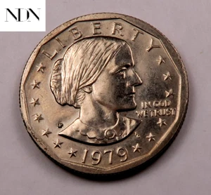 1979-P Llanta ancha Susan B Anthony Dollar *SBA* - Elección BU -- Tipo de fecha cercana - Imagen 1 de 2