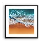 Poster Print 40x40cm Wall Art Picture Sand Water Beach Framed Image Artwork