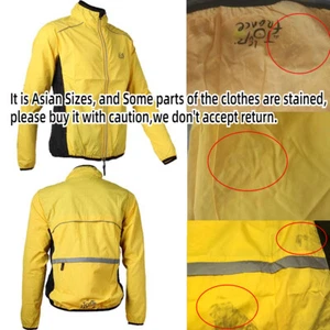 Mens Women Windproof Long Sleeve Cycling Jacket Jersey Bike Wind Rain Coat - Picture 1 of 13