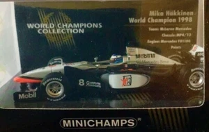 MINICHAMPS 1/43 Mika Hakkinen McLaren Mercedes MP4/13 World Champion 1998 New - Picture 1 of 5