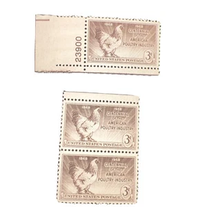US BRIEFMARKE SCOTT - 968 "Light Brahama Rooster" 3 CENT 1948 - Bild 1 von 3