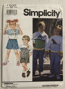 Vintage Simplicity Pattern 7535 Kids Shorts Pants Tops 5-6x Uncut - Picture 1 of 3