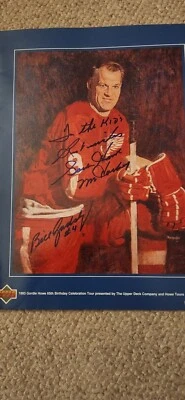 Gordie Howe and Bill Gatsby Autographed Program. JSA Authenticated! - Image 1 of 4
