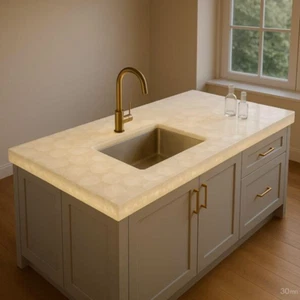 Quartz Kitchen Island Countertop Slab – Luxury Stone for Home & Hotel Decor - Picture 1 of 10