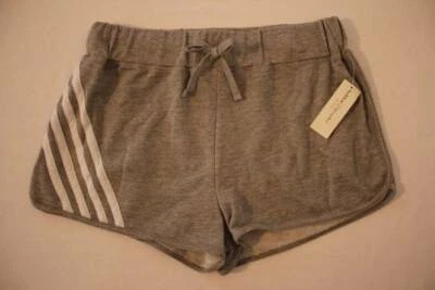 Новый женщин вязаные шорты размер средний серый повседневный Summer шнурка белая полоса - Изображение 1 из 2