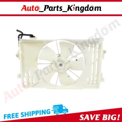 Radiator Cooling Fan Assembly For 2003 2004 2005-2008 Toyota Matrix Corolla 1.8L - Image 1 of 4