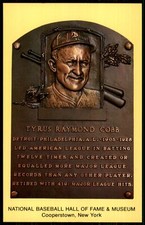 1999 Cooperstown Plaque Ty Cobb Postcard #NNO