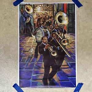 New Orleans Jazz Band ✅ Jazz Musik ✅ Wandbild Leinwand Poster Druck ✅ 12x18 inch - Bild 1 von 4