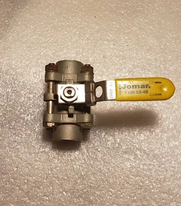 Válvula de bola de acero inoxidable Jomar de 1/2" 3 piezas - Imagen 1 de 5