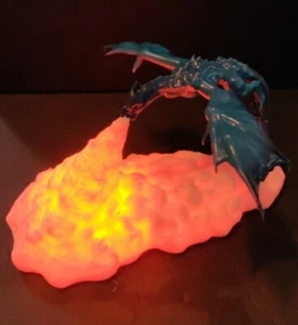 3D Printed USB LED Fire-Breathing Dragon Night Lamps Home Decoration Gift Kids - Picture 1 of 13