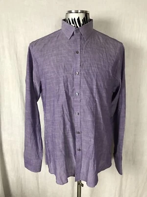 EUC Zachary Prell Men's Button Up Shirt Long Sleeve Sz XL Purple Striped - Image 1 of 4