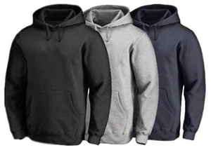 Men’s Solid Pullover Hoodie Sweatshirt - Picture 1 of 24