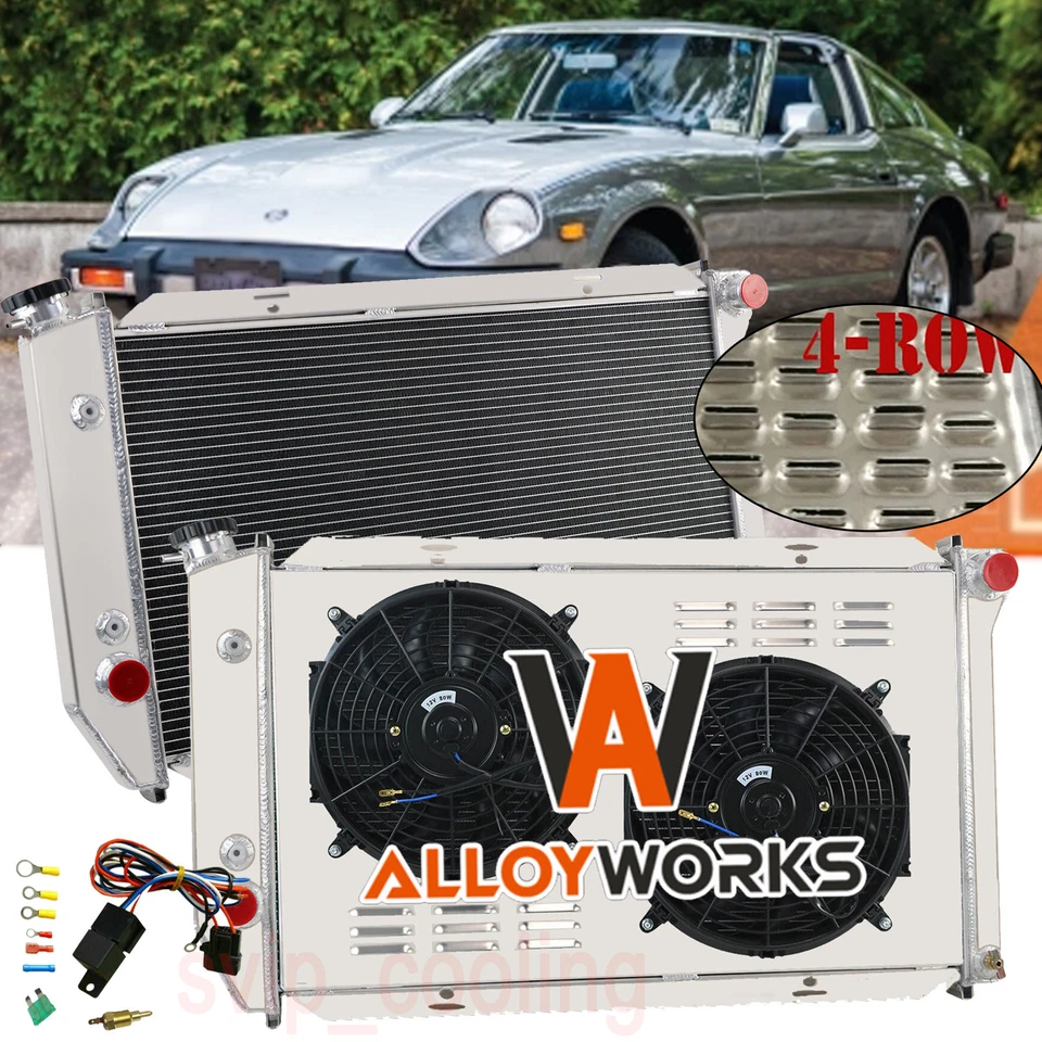 4 Row Radiator+Shroud Fan For 1972-1979 1978 1973 Ford Thunderbird LTD II V8 NEW - Image 1 of 4