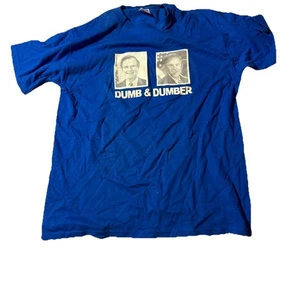 Vintage Y2K George H W Bush & Son President Dumb & Dumber T-Shirt Sz L Punk NoFX - Picture 1 of 5