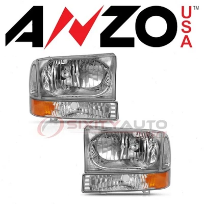 AnzoUSA Headlight Assembly for 1999-2004 Ford F-350 Super Duty - Electrical bg Foto 1 de 4