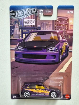 Honda Civic Type R EK9 púrpura #2 compacto serie Silver Kings '99 Hot Wheels 2025 Foto 1 de 4