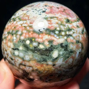 TOP 345G Sfera di diaspro oceano orbicolare lucida naturale Madagascar guarigione L2783 - Foto 1 di 16