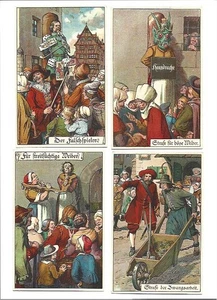 Y29472/ 8 x Litho AK Nürnberg Strafen ca.1910 - Bild 1 von 2