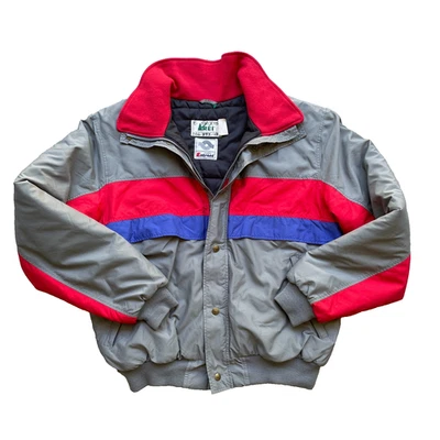 Винтажная лыжная куртка REI цветной в полоску мужской размер большой сделано в США - Изображение 1 из 4