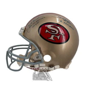Montana, Rice INSC Autographed San Francisco Full Size Football Helmet - PSA/DNA - Picture 1 of 2