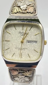 **RELOJ para mujer Black Hills dorado de cuarzo de dos tonos con hojas de 12K y correa de ley - Imagen 1 de 18