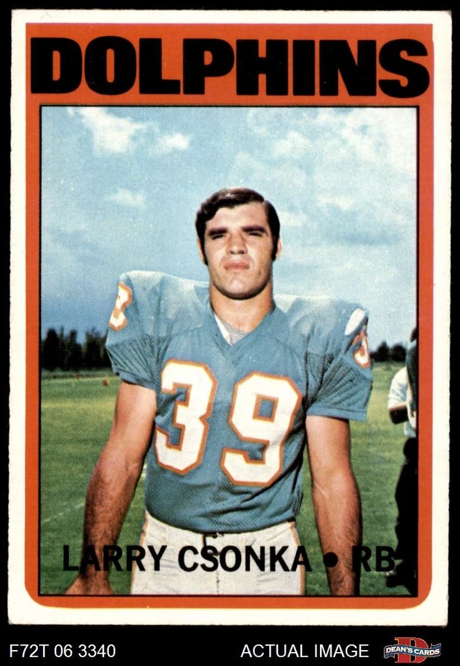 1972 Topps #140 Larry Csonka Dolphins HOF Syracuse 5.5 - EX+ - Image 1 of 1